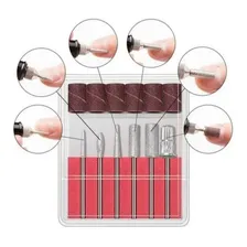 Kit Lixadeira Elétrica Broca Feltro Alongamento Unha Broca Diamantada Foto mini 3