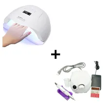 Kit Lixadeira Lixa Motor Profissional + Cabine Uv Led 120w Foto mini 1