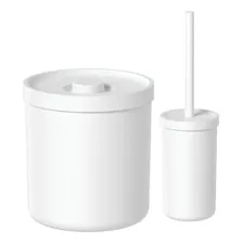 Kit Lixeira + Escova Sanitária Bold Branco Foto mini 1