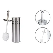 Kit Lixeira Inox 12l Com Pedal + Escova Inox Sanitária Cor Prateado Foto mini  3