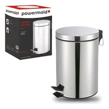 Kit Lixeira Inox 12l Com Pedal + Escova Inox Sanitária Cor Prateado Foto mini  2