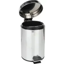 Kit Lixeira Inox 3l Redonda C/ Pedal + Escova Sanitária Foto mini 2