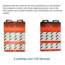 Kit Lâminas Wilkinson Barbear Aço Inox 2 Cartelas 120 Unidades Foto mini 1