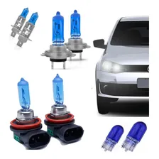 Kit Lâmpadas Farol Duster Super Brancas - Efeito Xenon Foto mini 1