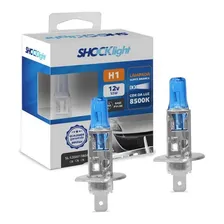 Kit Lâmpadas Halogena Super Branca H1 55w 8500k Shocklight Foto mini 1