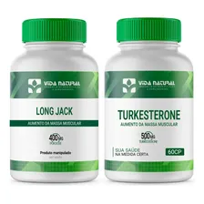 Kit Long Jack 400mg 60 Caps + Turkesterone 500mg 60 Caps Sabor Long Jack + Turkesterone sem sabor Foto  mini 1