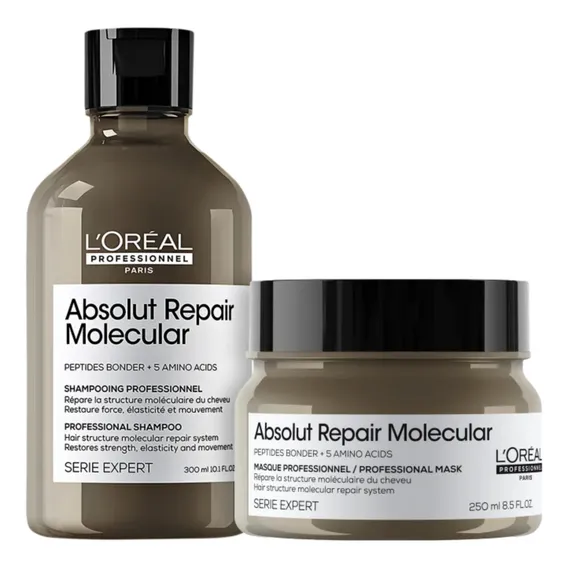 Kit Loréal Molecular Shampoo 300ml + Máscara 250ml Foto 1