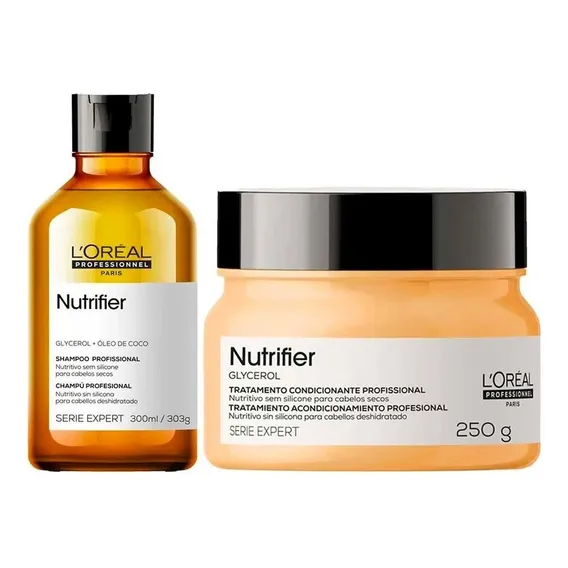 Kit Loreal Nutrifier Shampoo 300ml E Máscara 250ml Foto 1