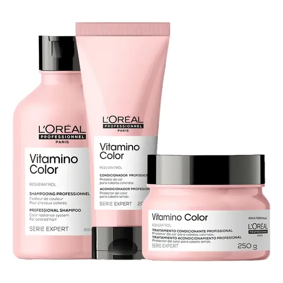 Kit Loreal Vitamino Color Resveratrol Shampoo+cond+mascara Foto 1