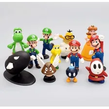 Kit Lote De Bonecos Miniaturas Nintendo Super Mario Bros G4 Foto mini 2