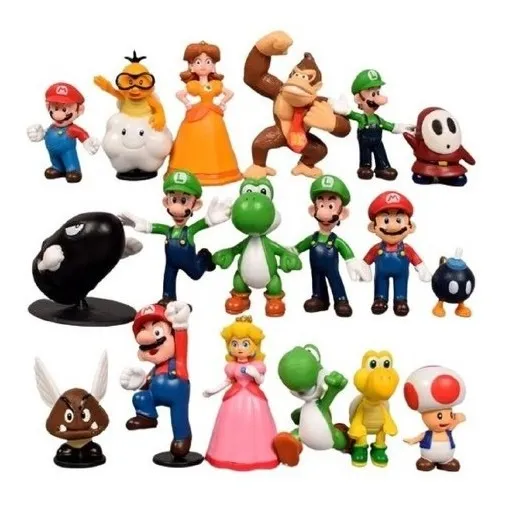 Kit Lote De Bonecos Miniaturas Nintendo Super Mario Bros G4 Foto 1