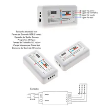 Kit Luminária Led 12v Piscina Rgb 9w Controladora Módulo Foto mini 3