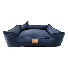 Kit Luxo Caminha Pet Veludo 2peças M Para Cães Pequenos Azul Foto mini  2