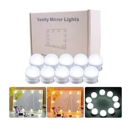 Kit Luz Camarim 3 Cores 10 Lâmpadas Led Auto-colantes Bivolt 110V/220V Foto 1
