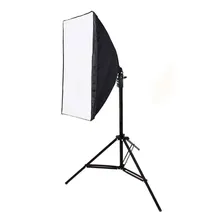 Kit Luz Contínua Softbox 50x70cm + Tripé 2m E27 Estúdio 220v Foto mini 1