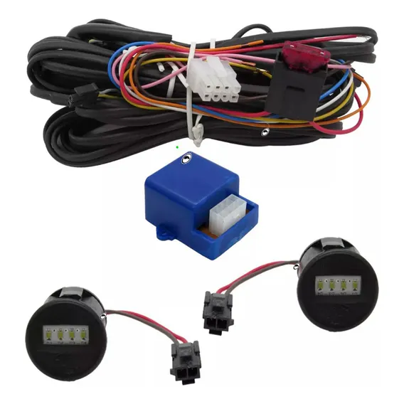 Kit luz de cortesia 2 pontos retrovisores led branco Tragial PADVLCSP001 Foto 1