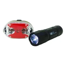 Kit Luz Noturna Bike Farol Lanterna Traseira Luatek Lk-030 Foto mini  2