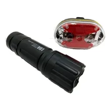 Kit Luz Noturna Bike Farol Lanterna Traseira Luatek Lk-030 Foto  mini 1