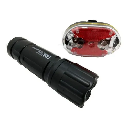 Kit Luz Noturna Bike Farol Lanterna Traseira Luatek Lk-030 Foto 1