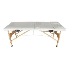 Kit Maca Portátil C/ Regulagem Altura E Cadeira Mocho Branco Foto mini 4