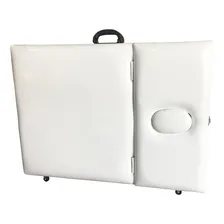 Kit Maca Portátil C/ Regulagem Altura E Cadeira Mocho Branco Foto mini  3
