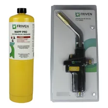 Kit Maçarico Solda Acendimento Automático Turbo + 1 Gas Mapp Foto mini 1