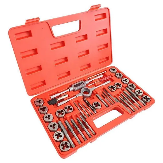 Kit Macho E Tarraxa Manual Cossinete Kit Maleta E 40 Peças Foto 1