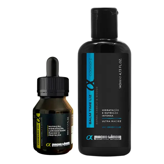 Kit Macho-lândia Óleo + Balsamo Balm Para Barba Time Liz Foto 1
