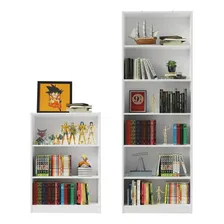 Kit Madesa Estante Livreiro 6908 + Estante Livreiro 6907 B Cor Branco Foto mini 4
