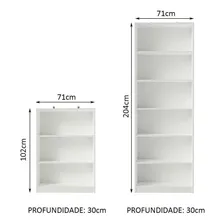 Kit Madesa Estante Livreiro 6908 + Estante Livreiro 6907 B Cor Branco Foto mini 3