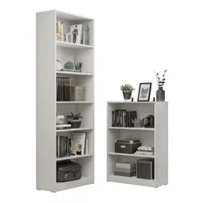 Kit Madesa Estante Livreiro 6908 + Estante Livreiro 6907 B Cor Branco Foto mini 2