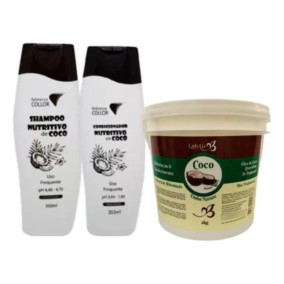 Kit Mairibel Nutritivo Hiratante Coco 2x350ml + Mascara 2kg Foto 1
