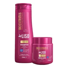 Kit Mais Liso 1 Shampoo 350ml 1 Máscara 250ml Bioextratus Foto  mini 1