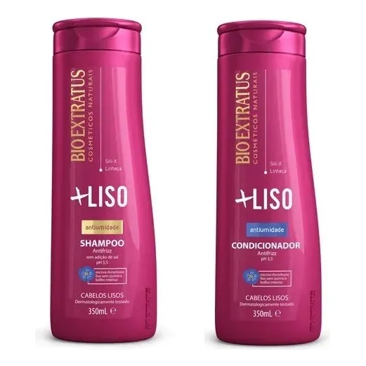 Kit Mais Liso Antifrizz Shampoo E Condicionador Bio Extratus Foto 1