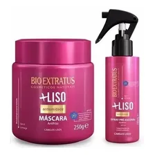 Kit Mais Liso Máscara 250g Spray Pré-escova Bio Extratus Foto mini 1
