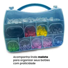 Kit Maleta 200 Botões Pressão Sortidos Ritas 10 12 Coração Cor Botões Sortidos Maleta Botões Ritas Foto mini 3