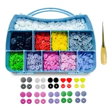 Kit Maleta 200 Botões Pressão Sortidos Ritas 10 12 Coração Cor Botões Sortidos Maleta Botões Ritas Foto mini 1
