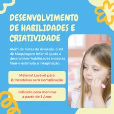 Kit Maleta Estojo Maquiagem Infantil Beauty Sombras Batom Foto mini 4