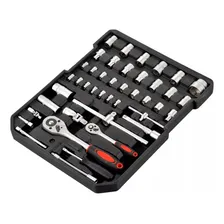 Kit Maleta Ferramentas 186 Pçs Cromado C/ Rodas E Fechadura Cor Prateado Foto mini 3