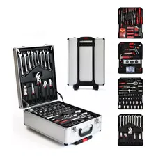Kit Maleta Ferramentas 186 Pçs Cromado C/ Rodas E Fechadura Cor Prateado Foto mini 1