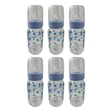 Kit Mamadeira 140ml BebĂȘ Criança Petita Pacote C/06 Unidades Cor Azul Bichos Foto mini 1