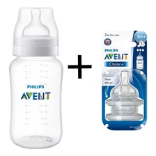 Kit Mamadeira Avent Antic贸lica 330ml + 2 Bicos Tam 3 Avent Foto mini 1