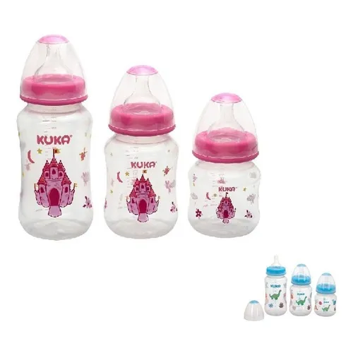 Kit Mamadeira Big Natural Kuka Redondo Universal Rosa 3157 Foto 1