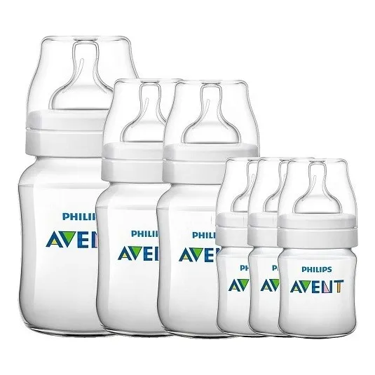 Kit Mamadeiras Classic 06 Pçs (0m A 3m+) Philips Avent Cor Branco Foto 1