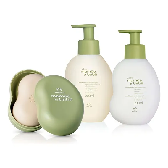 Kit Mamãe E Bebê Natura, Recém-nascido Cor Verde Foto 1
