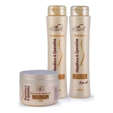 Kit Mandioca Queratina Shampoo Condicionador Mascara Capilar Foto mini 1