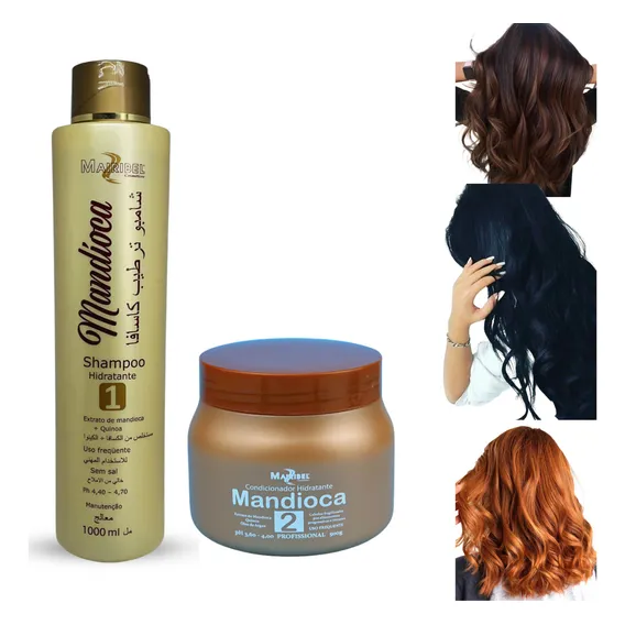 Kit Mandioca Shampoo 1l + Máscara 500g Mairibel Foto 1
