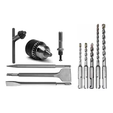 Kit Mandril Adaptador Sds 5 Brocas Ponteira E 2 Talhadeiras Foto mini 4