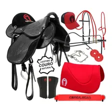Kit Mangalarga Marchador Sela Completa 16 Polegadas Barato! Cor Preto-vermelho Foto mini 1