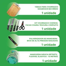 Kit Mangueira + Bico Alta Pressão + Kit Churrasco C/ Tábua Foto mini  2